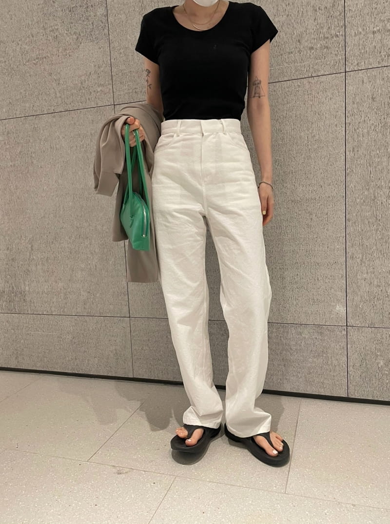 ONDO - Korean Children Fashion - #Kfashion4kids - Crop U-Neck Tee - 3