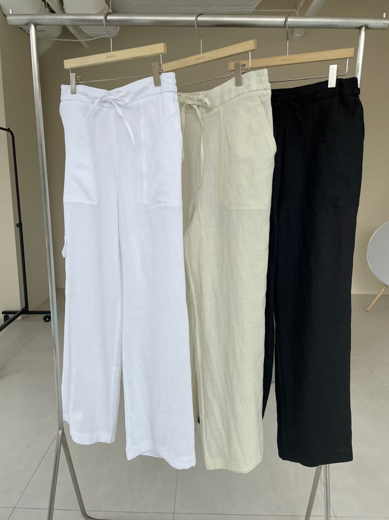 ONDO - Korean Children Fashion - #Kfashion4kids - 100 Pocket Linen Pleated Pants - 4