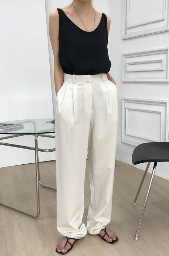 ONDO - Korean Children Fashion - #Kfashion4kids - linen Set-up Pants