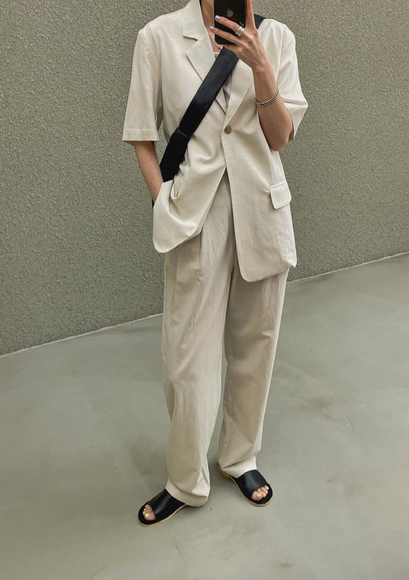 ONDO - Korean Children Fashion - #Kfashion4kids - linen Set-up Pants - 3