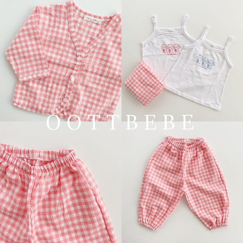 OOTT BEBE - Korean Children Fashion - #Kfashion4kids - Jelly Jijimi Cardigan Sleeveless Bottom Set - 11