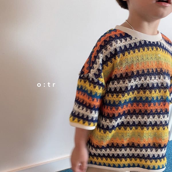 OTR - Korean Children Fashion - #Kfashion4kids - Lego Knit Short SleevesTee - 4