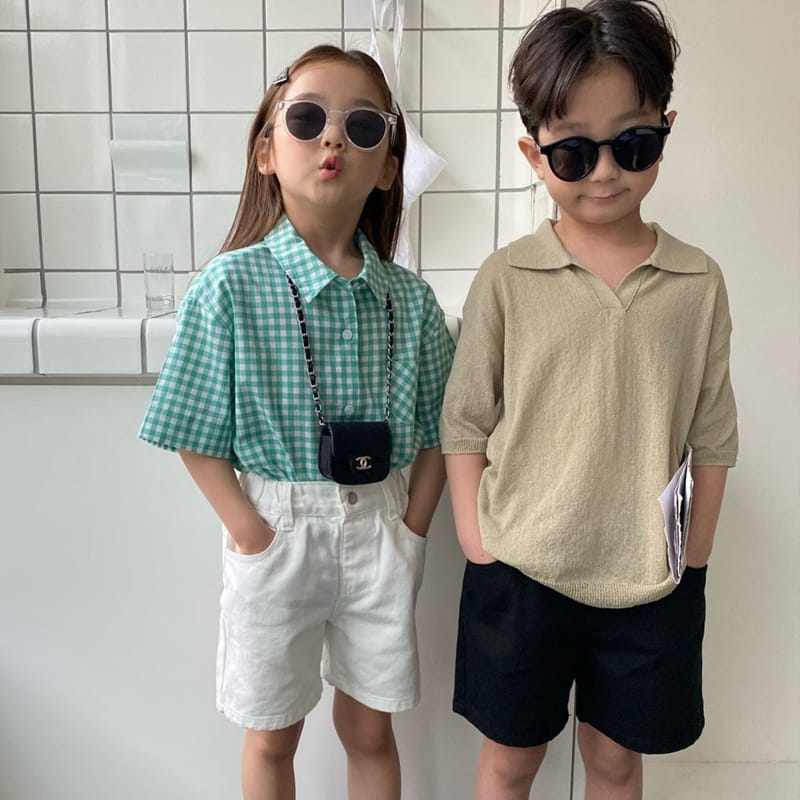 OUR - Korean Children Fashion - #Kfashion4kids - Opening Knit Collar Tee