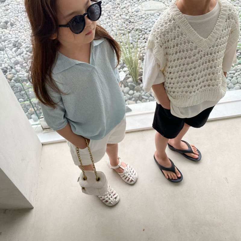 OUR - Korean Children Fashion - #Kfashion4kids - Opening Knit Collar Tee - 8