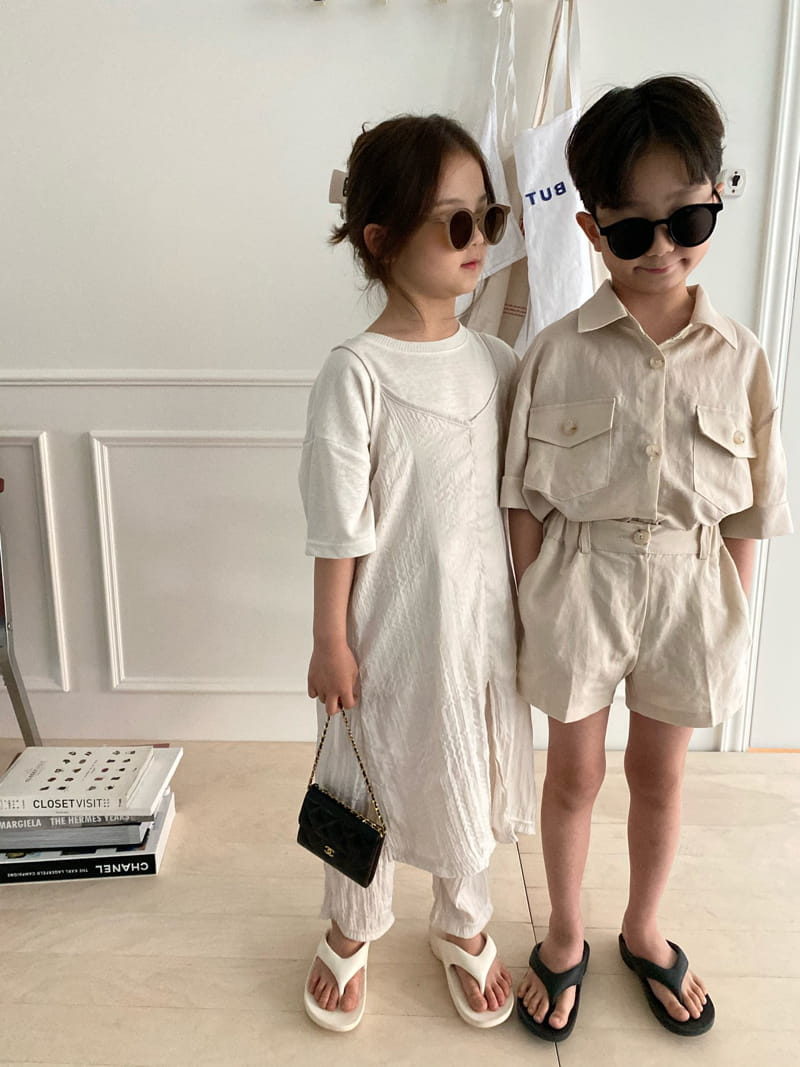 OUR - Korean Children Fashion - #Kfashion4kids - Pleats Top Bottom Set with Mom - 5