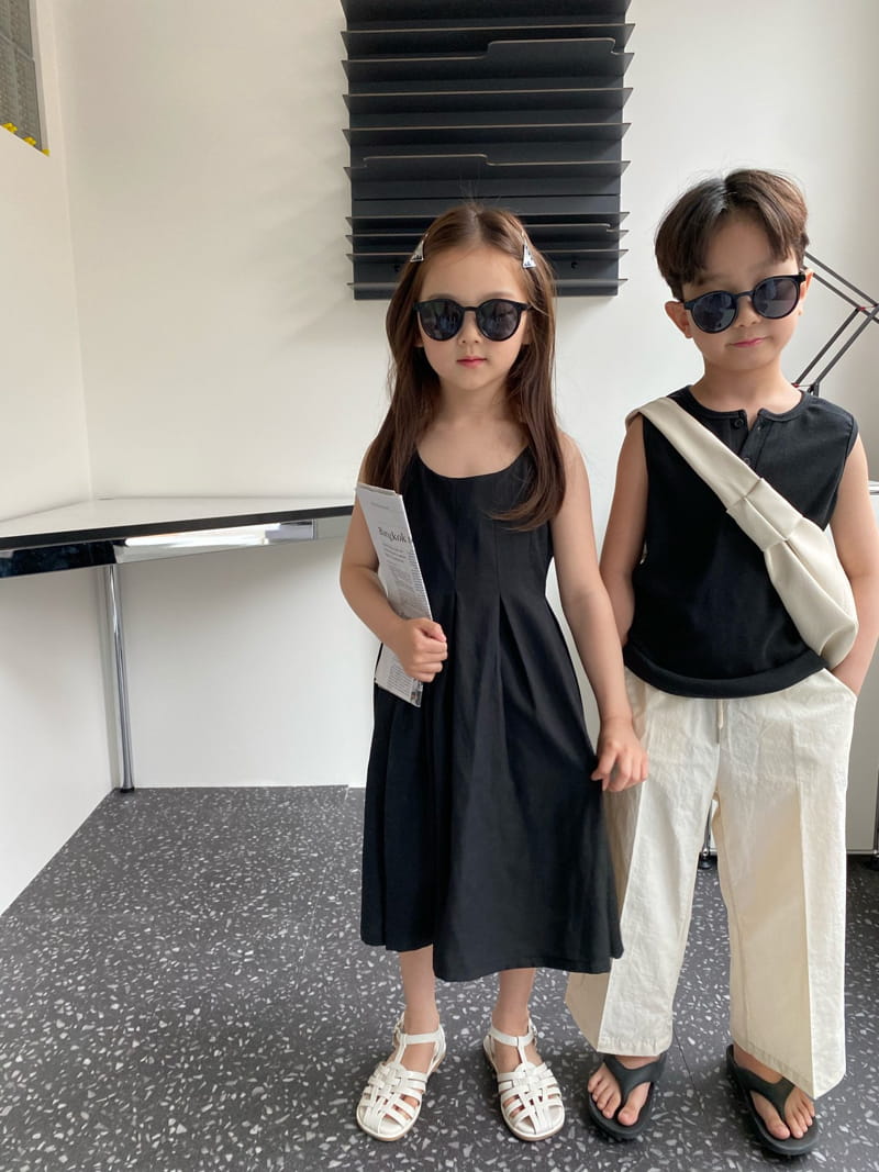 OUR - Korean Children Fashion - #Kfashion4kids - Veroni Linen One-piece - 3