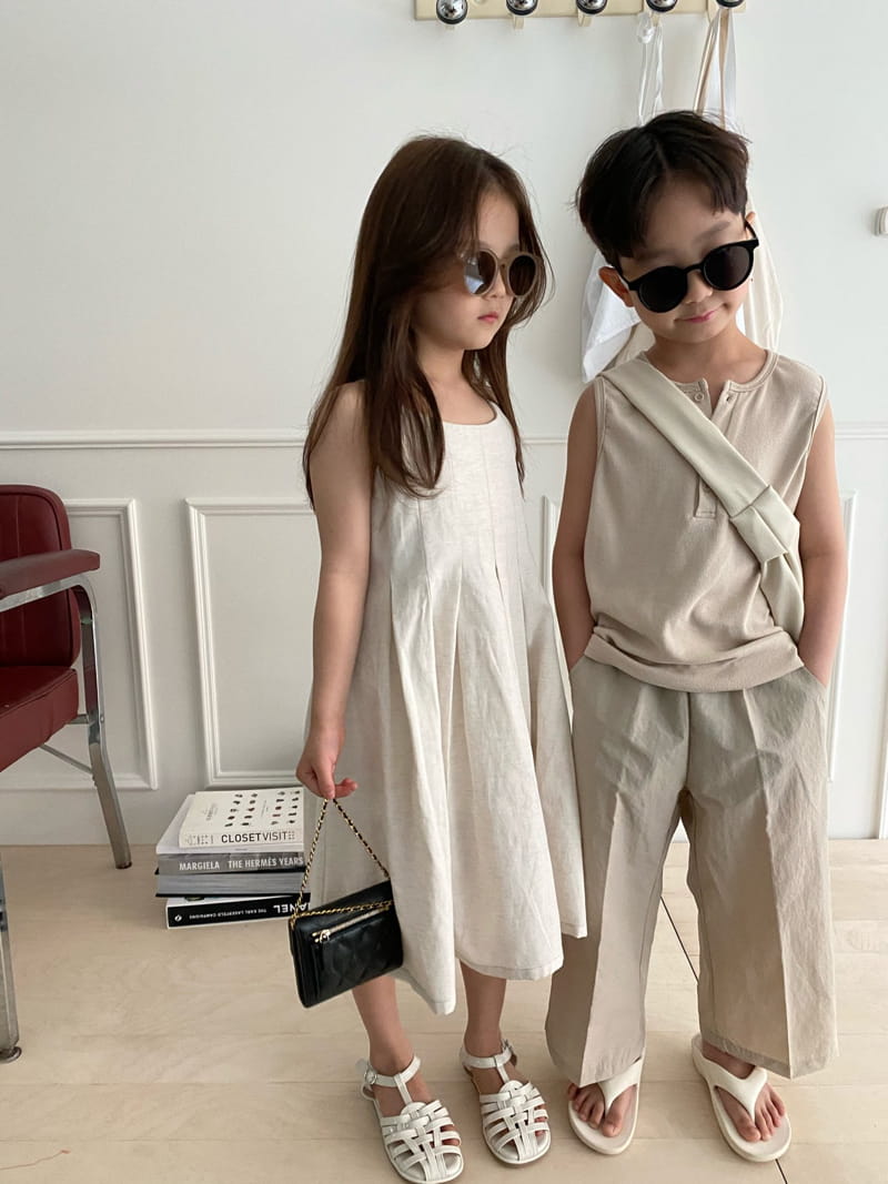 OUR - Korean Children Fashion - #Kfashion4kids - Veroni Linen One-piece - 4