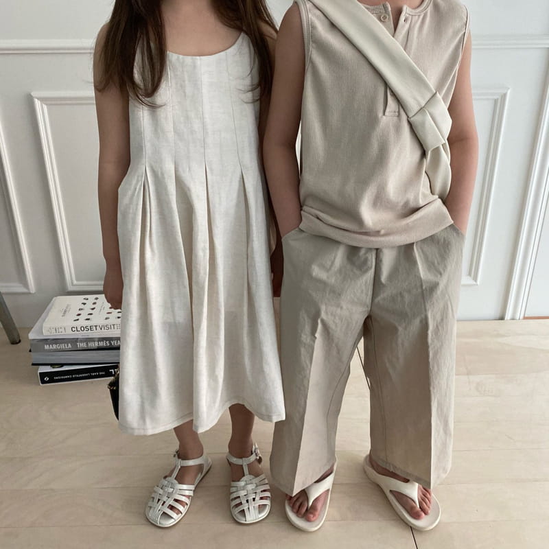 OUR - Korean Children Fashion - #Kfashion4kids - Veroni Linen One-piece - 5