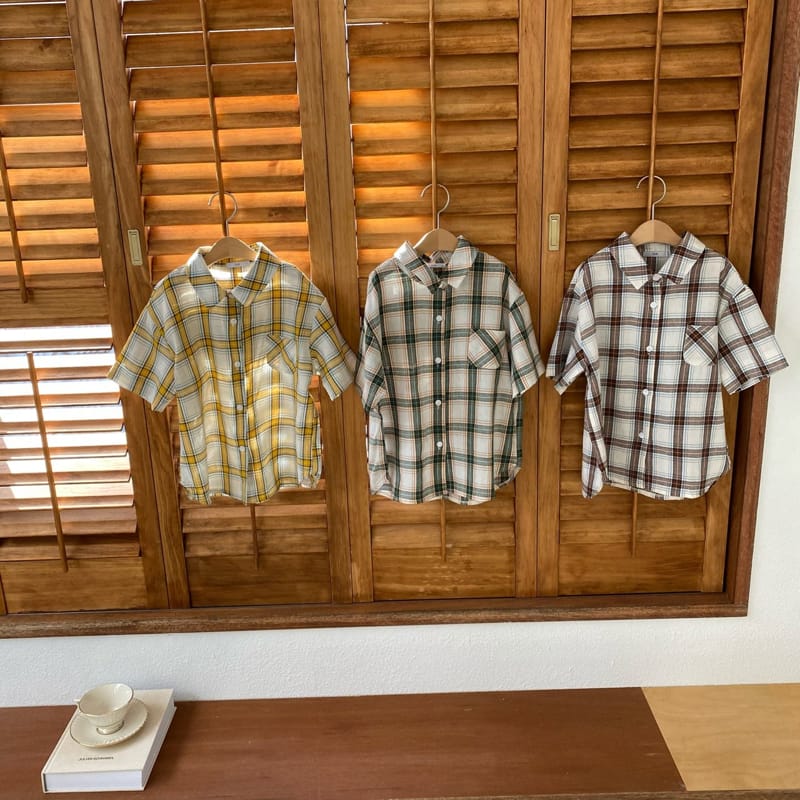 OUR - Korean Children Fashion - #Kfashion4kids - Roy Check Shirt - 2