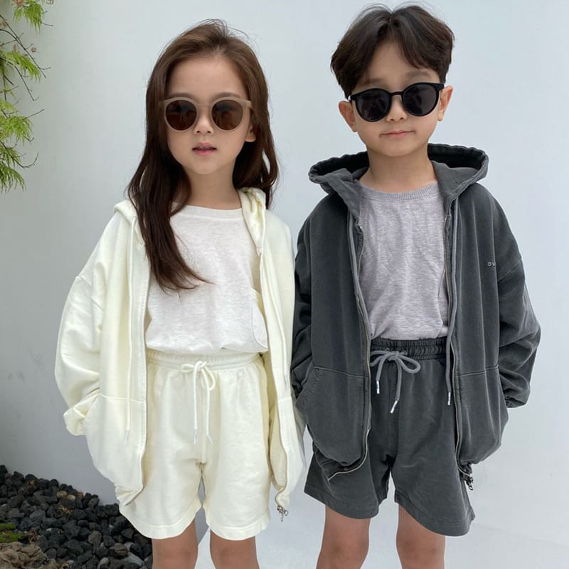 OUR - Korean Children Fashion - #Kfashion4kids - Maroon Piece Dyeing Top Bottom Set with Mom