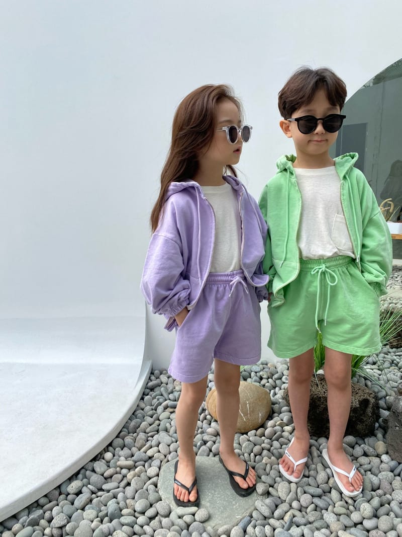 OUR - Korean Children Fashion - #Kfashion4kids - Maroon Piece Dyeing Top Bottom Set with Mom - 5
