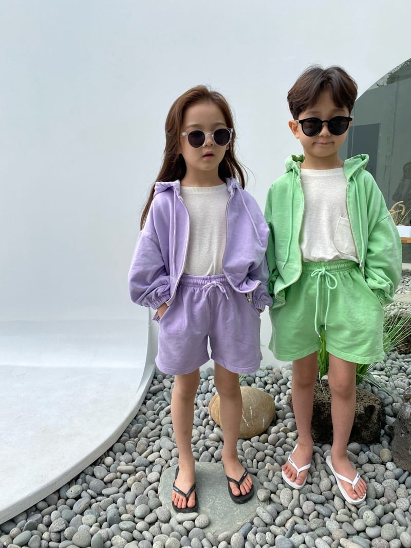 OUR - Korean Children Fashion - #Kfashion4kids - Maroon Piece Dyeing Top Bottom Set with Mom - 7