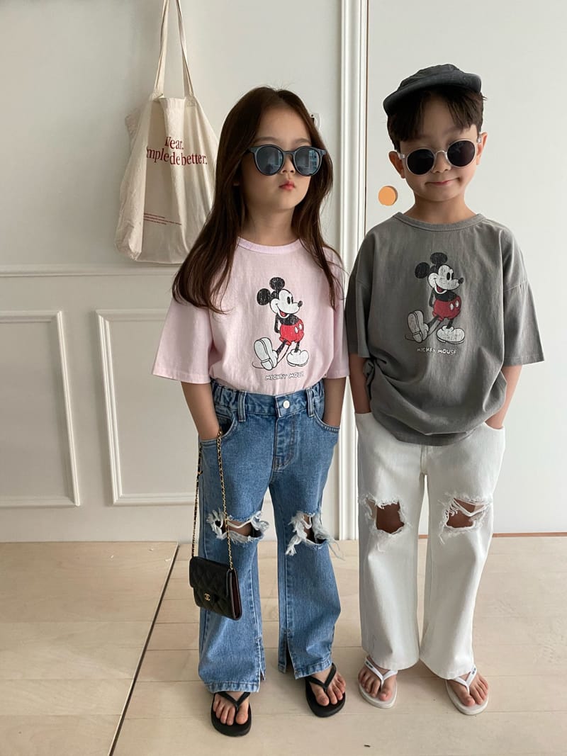 OUR - Korean Children Fashion - #Kfashion4kids - Piece Dyeing Mickey Tee - 4