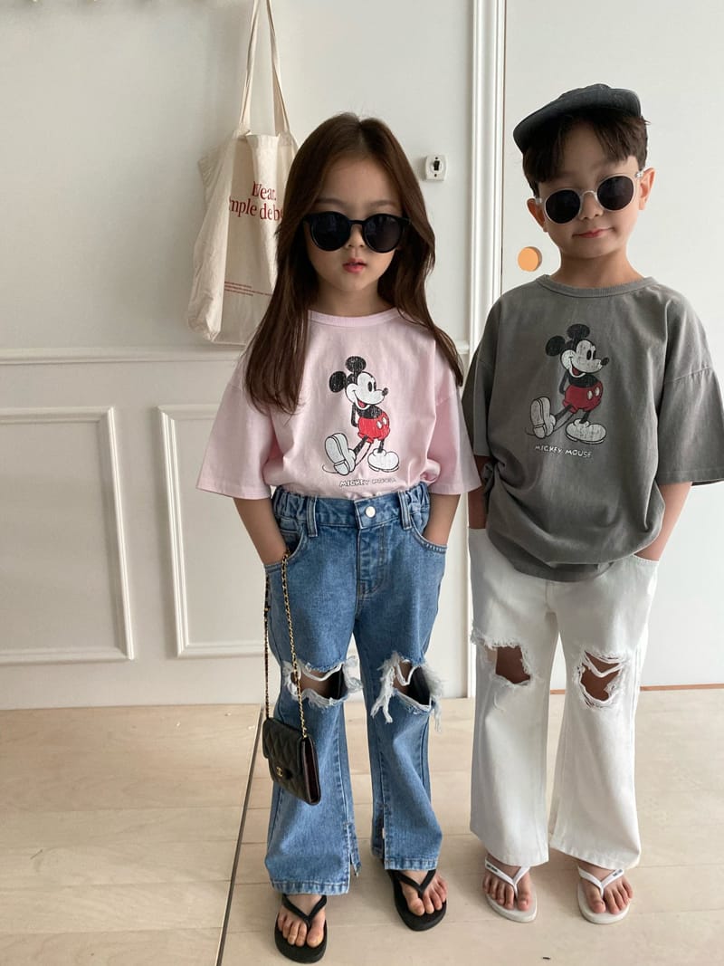 OUR - Korean Children Fashion - #Kfashion4kids - Piece Dyeing Mickey Tee - 7