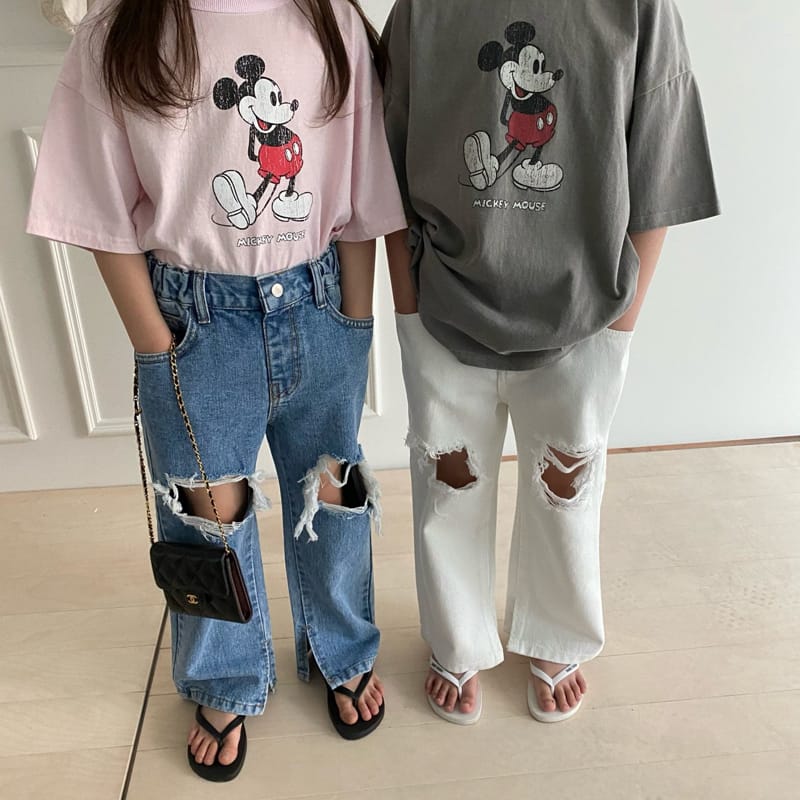 OUR - Korean Children Fashion - #Kfashion4kids - Piece Dyeing Mickey Tee - 8