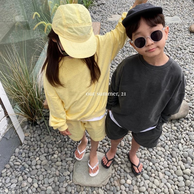 OUR - Korean Children Fashion - #Kfashion4kids - Sander Piece Dyeing Top Bottom Set with Mom - 3