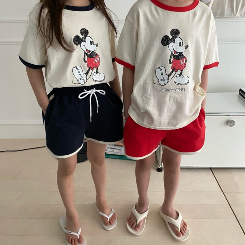 OUR - Korean Children Fashion - #Kfashion4kids - Vintage Mickey Top Bottom Set