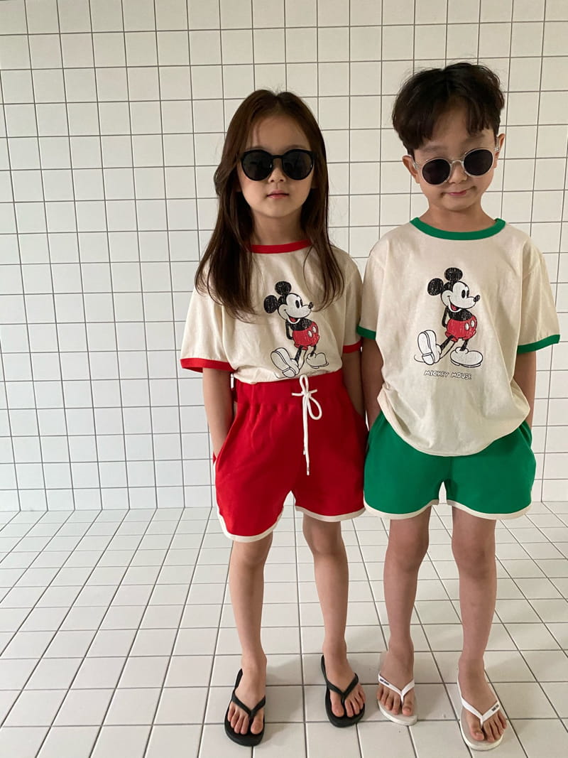 OUR - Korean Children Fashion - #Kfashion4kids - Vintage Mickey Top Bottom Set - 4
