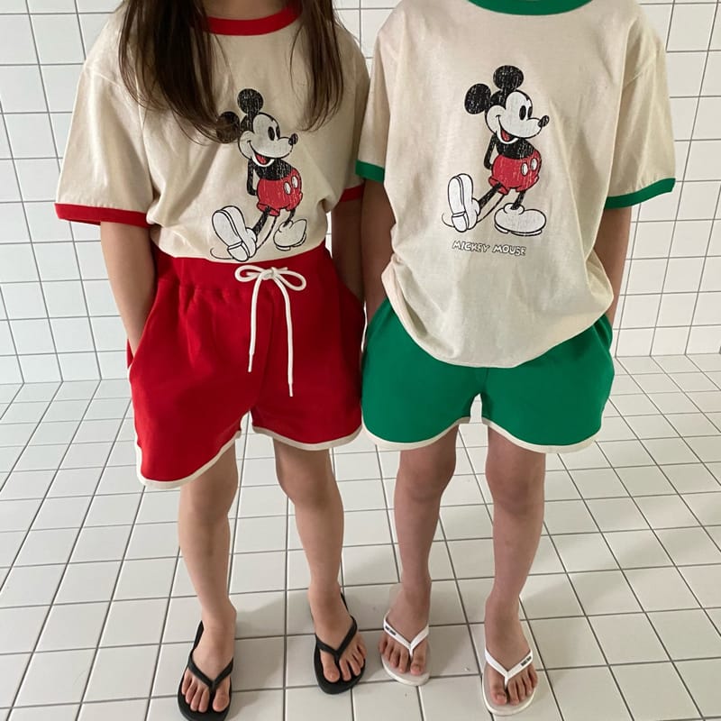 OUR - Korean Children Fashion - #Kfashion4kids - Vintage Mickey Top Bottom Set - 7