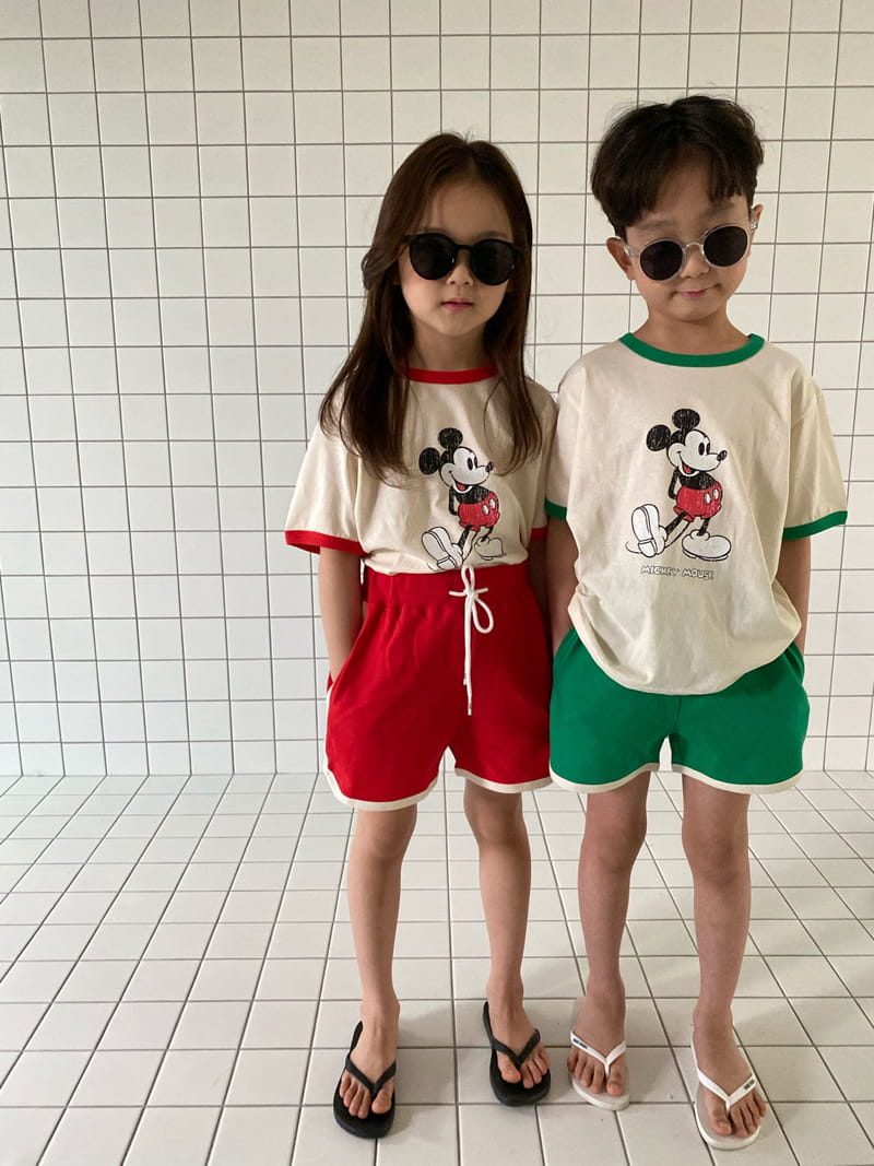 OUR - Korean Children Fashion - #Kfashion4kids - Vintage Mickey Top Bottom Set - 8