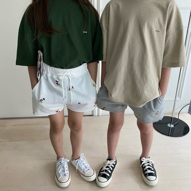 OUR - Korean Children Fashion - #Kfashion4kids - Mickey Tery Shorts - 6