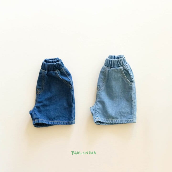 PAUL & NINA - Korean Children Fashion - #Kfashion4kids - Daily Half Denim Shorts - 6