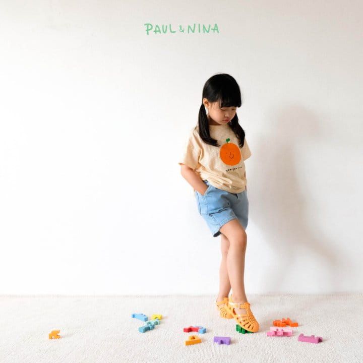 PAUL & NINA - Korean Children Fashion - #Kfashion4kids - Daily Half Denim Shorts - 9