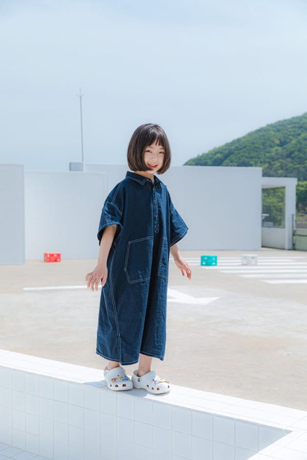 PEANUT - Korean Children Fashion - #Kfashion4kids - Line Stitch One-piece - 5