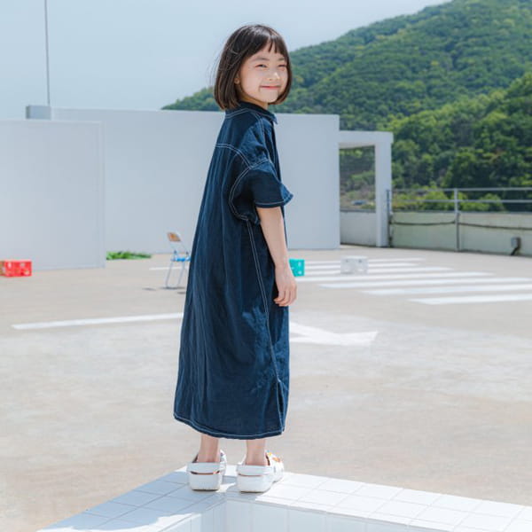 PEANUT - Korean Children Fashion - #Kfashion4kids - Line Stitch One-piece - 7