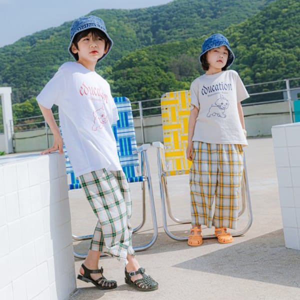 PEANUT - Korean Children Fashion - #Kfashion4kids - Delly Check Pants