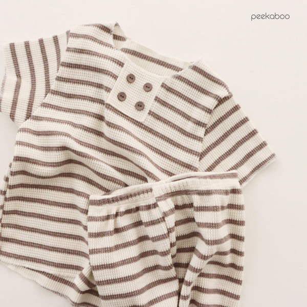 PEEKABOO - Korean Children Fashion - #Kfashion4kids - Croiffle Top Bottom Set - 2