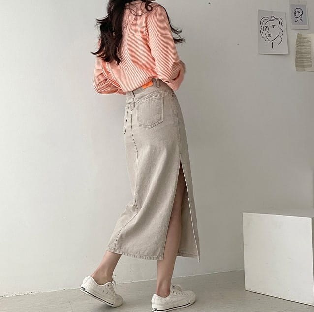 PERMIL - Korean Children Fashion - #Kfashion4kids - Side Slit Long Skirt - 3