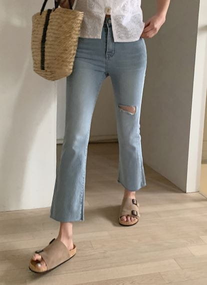PERMIL - Korean Children Fashion - #Kfashion4kids - Slim Cropped Bootcut - 4