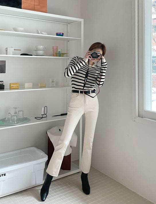 PERMIL - Korean Children Fashion - #Kfashion4kids - Cotton Spandex Semi Bootscut Pants - 4