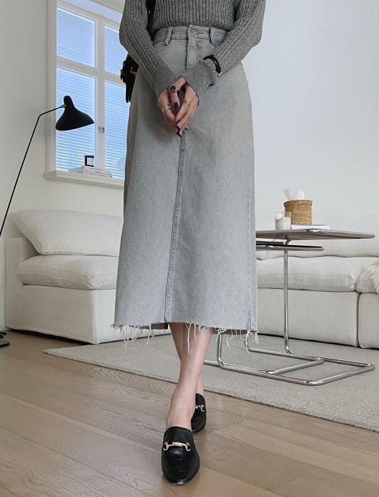 PERMIL - Korean Children Fashion - #Kfashion4kids - Back Slit Long Skirt - 3