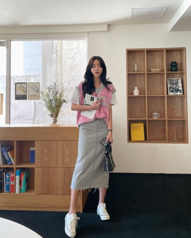 PERMIL - Korean Children Fashion - #Kfashion4kids - Back Slit Long Skirt - 5