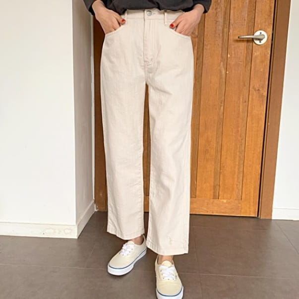 PERMIL - Korean Children Fashion - #Kfashion4kids - Back Banding Cotton Straight Pants - 4