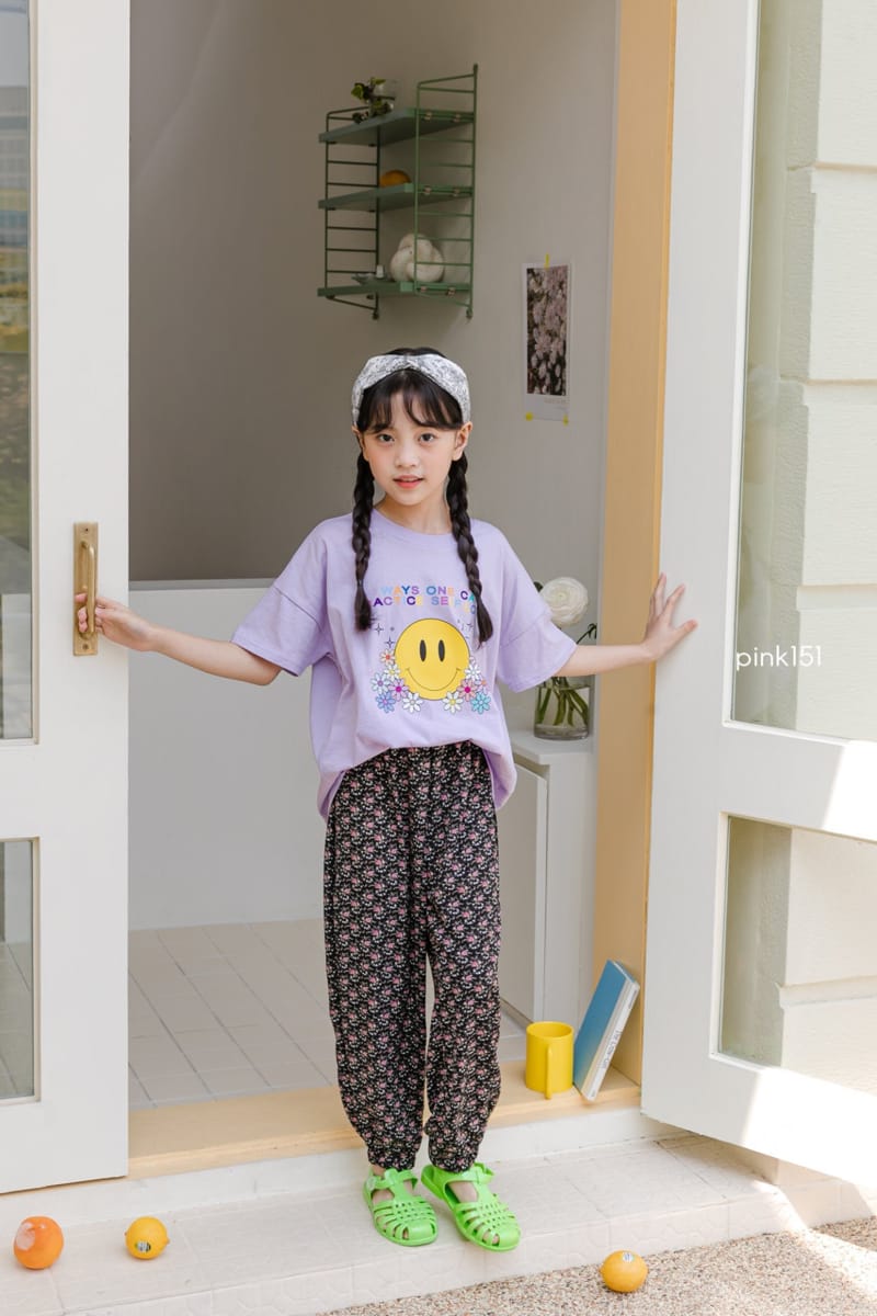 PINK151 - Korean Children Fashion - #Kfashion4kids - Flower Pants - 6