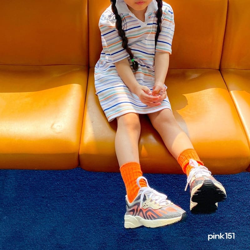PINK151 - Korean Children Fashion - #Kfashion4kids - Multi Stripes One-piece - 10