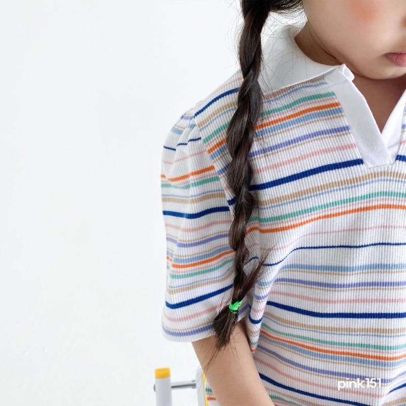 PINK151 - Korean Children Fashion - #Kfashion4kids - Multi Stripes One-piece - 3