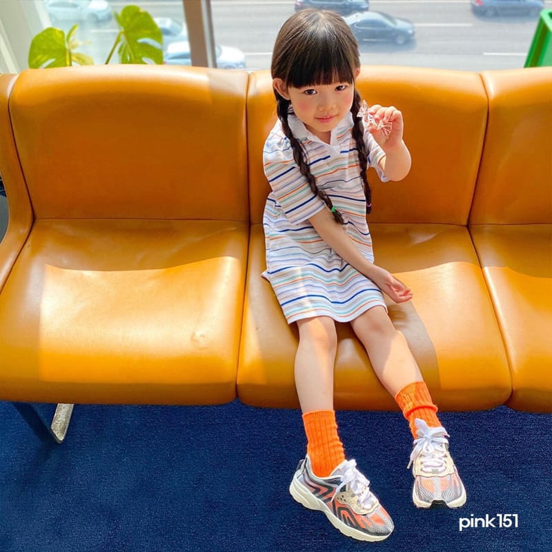 PINK151 - Korean Children Fashion - #Kfashion4kids - Multi Stripes One-piece - 8