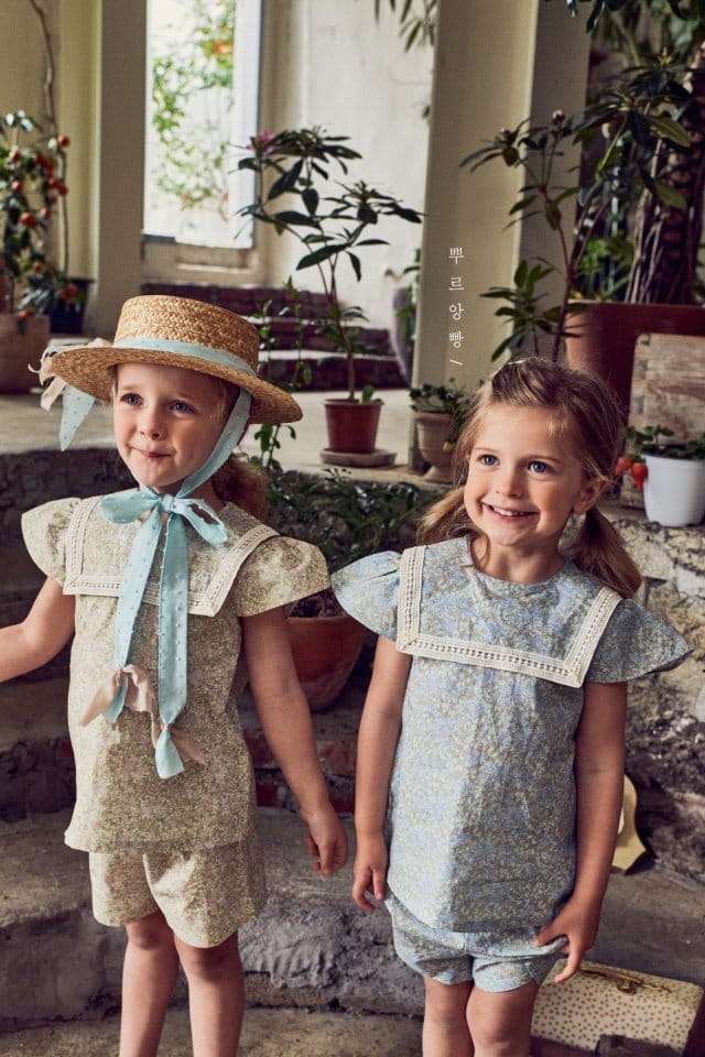 POURENFANT - Korean Children Fashion - #Kfashion4kids - Riff Bird Top Bottom Set - 4