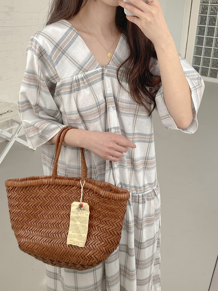 REFRESH - Korean Children Fashion - #Kfashion4kids - Flat Check One-piece