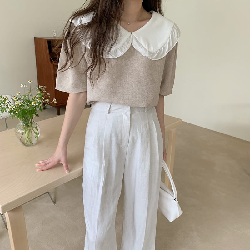 REFRESH - Korean Children Fashion - #Kfashion4kids - Twid Collar Blouse