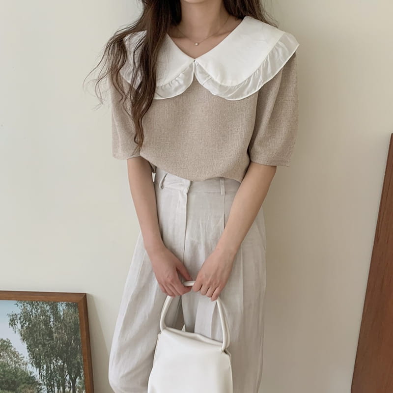 REFRESH - Korean Children Fashion - #Kfashion4kids - Twid Collar Blouse - 2