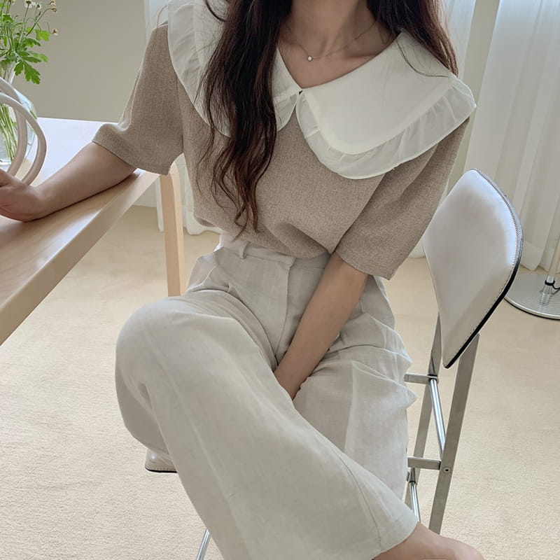 REFRESH - Korean Children Fashion - #Kfashion4kids - Collar Twid Blouse - 3