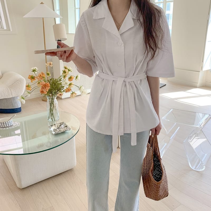 REFRESH - Korean Children Fashion - #Kfashion4kids - Linen Collar Jacket