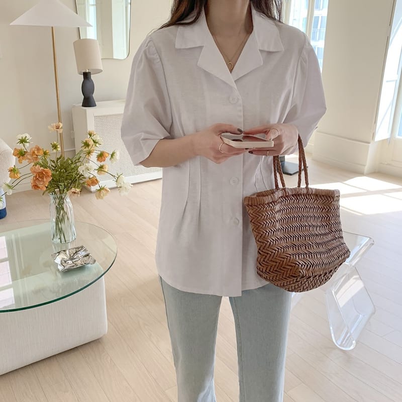 REFRESH - Korean Children Fashion - #Kfashion4kids - Linen Collar Jacket - 4