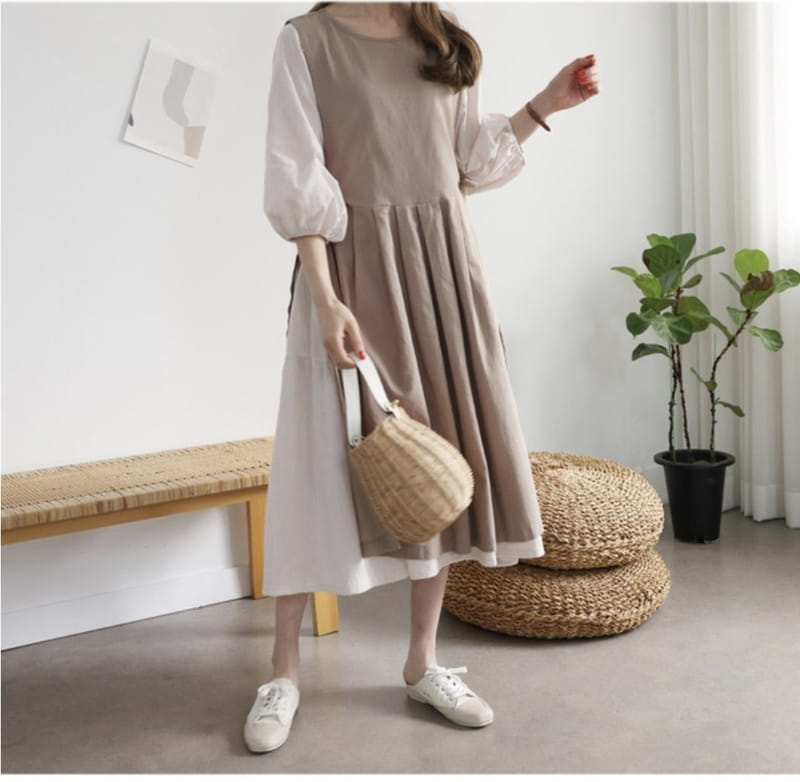 REFRESH - Korean Children Fashion - #Kfashion4kids - Round Apron One-piece