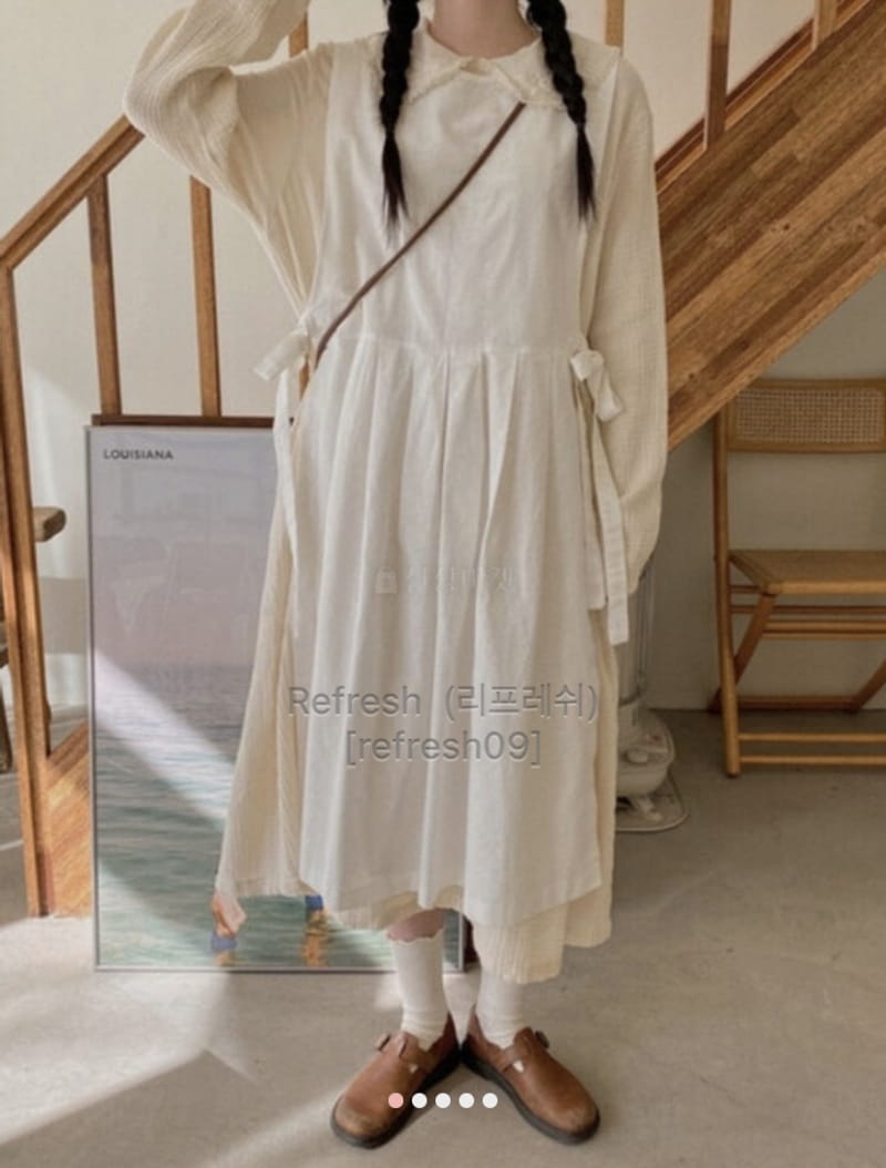 REFRESH - Korean Children Fashion - #Kfashion4kids - Round Apron One-piece - 4